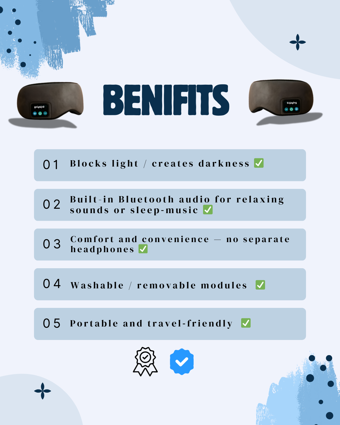 Wireless Bluetooth Eye Mask With Music